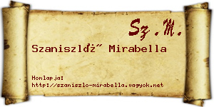 Szaniszló Mirabella névjegykártya